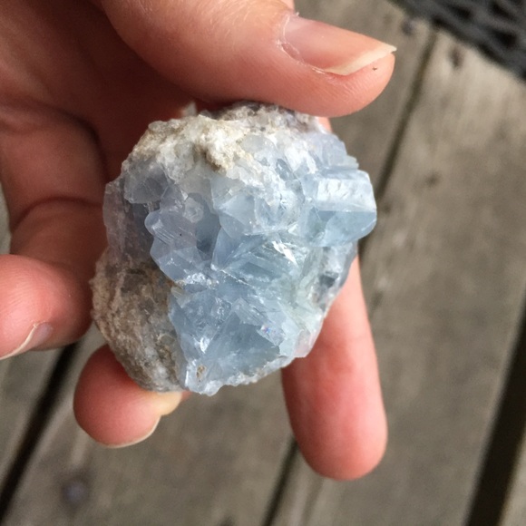Celestite Crystal Cluster - Picture 3 of 12